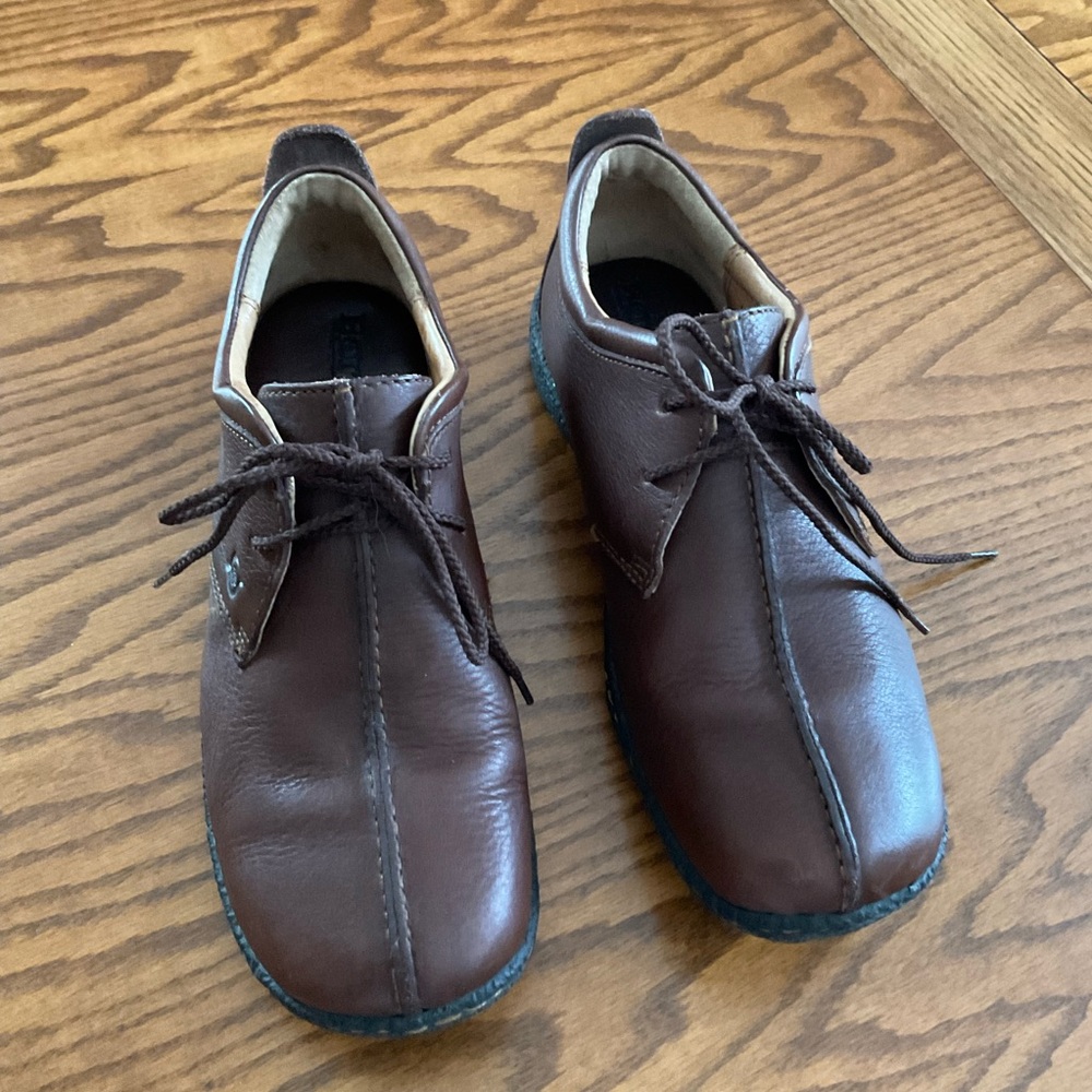 Born Sahara Leather, Split Toe, Lace Up Oxford Shoes, Sz 7.5 - Picture 2 of 10